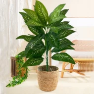 85cm 30 Leaves Tropical Artifici Plant Large Fake Palm Tree Artificial Plants Leaves Plastic Foliage for Home Garden Decoration - Image 2