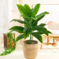 85cm 30 Leaves Tropical Artifici Plant Large Fake Palm Tree Artificial Plants Leaves Plastic Foliage for Home Garden Decoration - Image 4