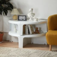 Nordic Circular Coffee Table Creative Small Modern Design Elegant Plastic Coffee Table Living Room Bedroom Mesas Home Furniture - Image 3