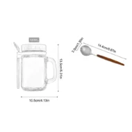 Overnight Oats Jars Milk Fruit Salad Food Storage Container Glass Breakfast Cup With Spoon Coffee Tea Can Kitchen Item - Image 6