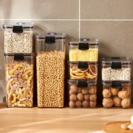Sealed plastic food storage box cereal candy Dried jars with lid fridge storageTank containers household items kitchen organizer - Image 2