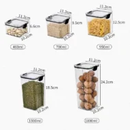 Sealed plastic food storage box cereal candy Dried jars with lid fridge storageTank containers household items kitchen organizer - Image 6