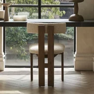 Vintage Designer Chairs High-end Solid Wood Home Dining Room Furniture Light Luxury Living Room Leisure Stools with Backrest - Image 4