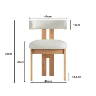 Vintage Designer Chairs High-end Solid Wood Home Dining Room Furniture Light Luxury Living Room Leisure Stools with Backrest - Image 6